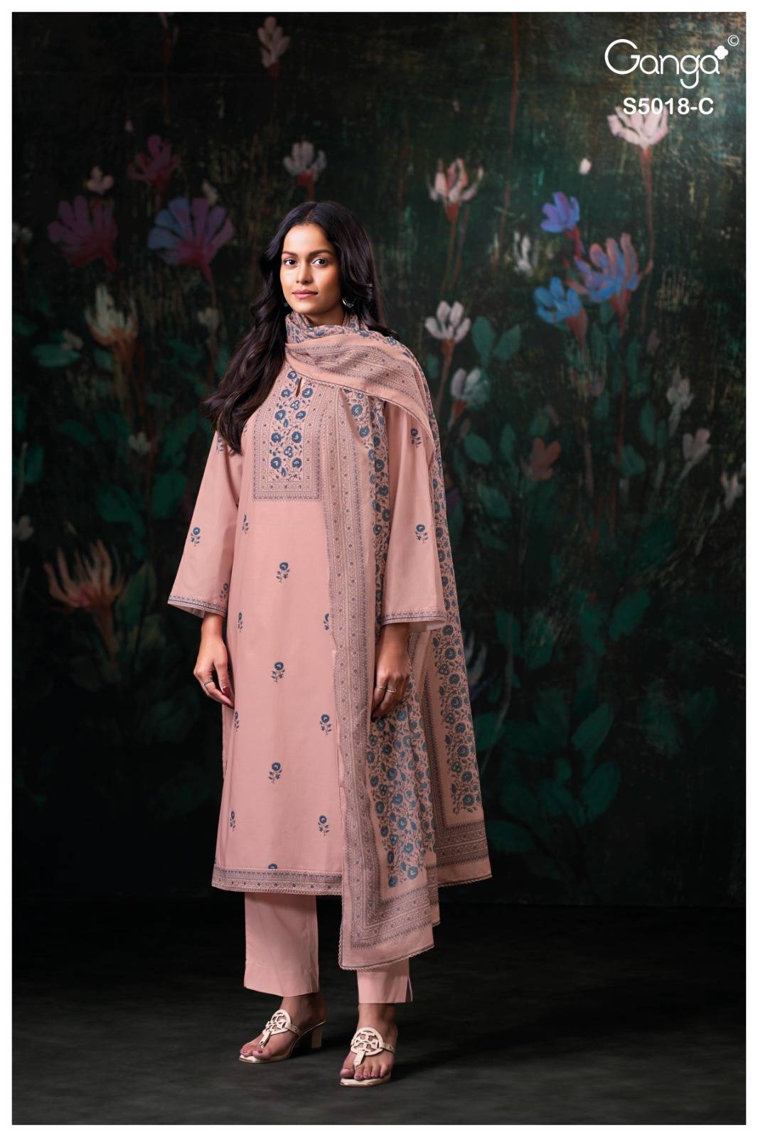 GRISHYA 5018 Series By Ganga Fashion Stylish Beautiful Colourful COTTON Dresses At Wholesale Price